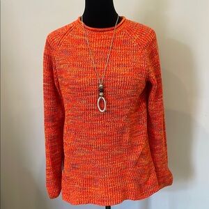 Women's Orange Sweater Vibrant color large